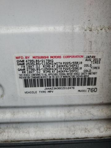 JA4AZ3A36EZ012476 | 2014 MITSUBISHI OUTLANDER