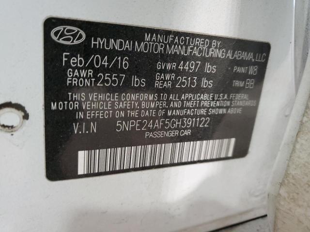 5NPE24AF5GH391122 2016 HYUNDAI SONATA - Image 12