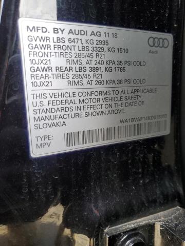 2019 AUDI Q8 PREMIUM - WA1BVAF14KD018393