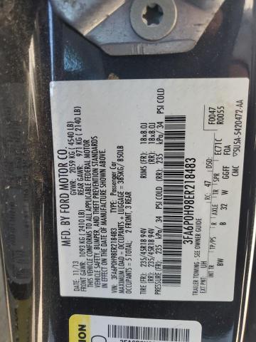 3FA6P0H98ER218483 | 2014 FORD FUSION SE