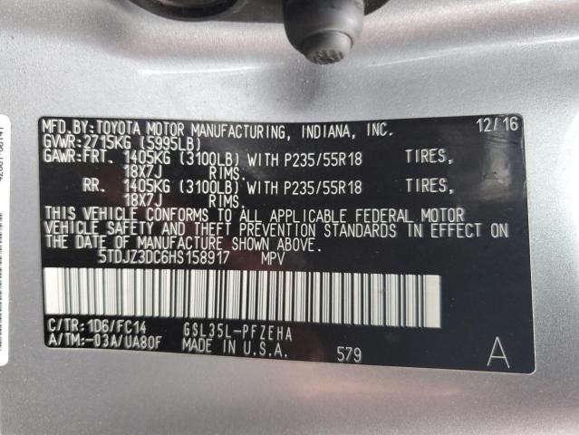 VIN 5TDJZRFH7KS601840 2019 Toyota Highlander, Xle no.13