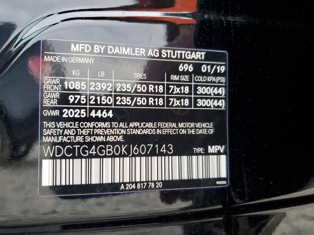 2019 MERCEDES-BENZ GLA 250 4M - WDCTG4GB0KJ607143