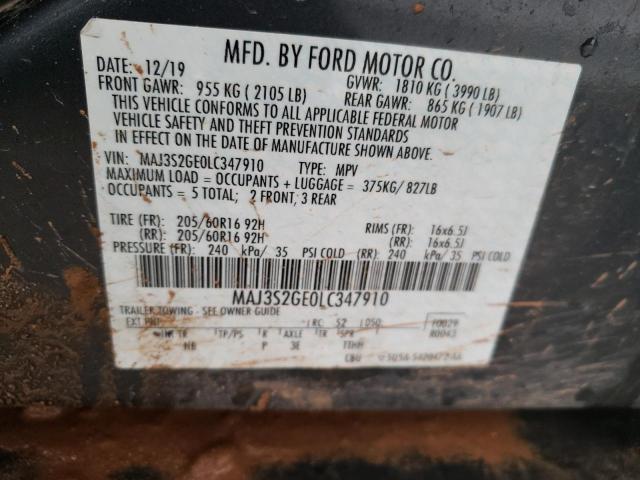 2020 FORD ECOSPORT S - MAJ3S2GE0LC347910
