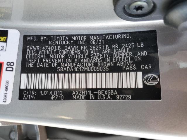 58ADA1C12MU009035 | 2021 Lexus es 300h