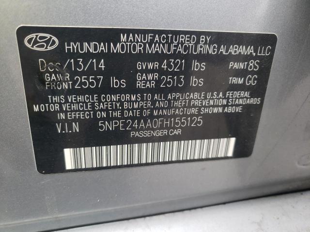 5NPE24AA0FH155125 | 2015 HYUNDAI SONATA ECO