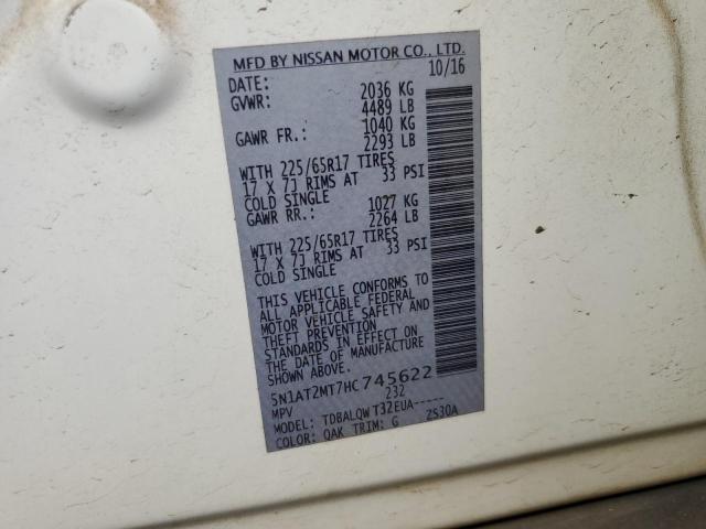 2017 NISSAN ROGUE S - 5N1AT2MT7HC745622