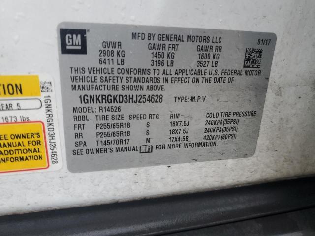 2017 CHEVROLET TRAVERSE L - 1GNKRGKD3HJ254628