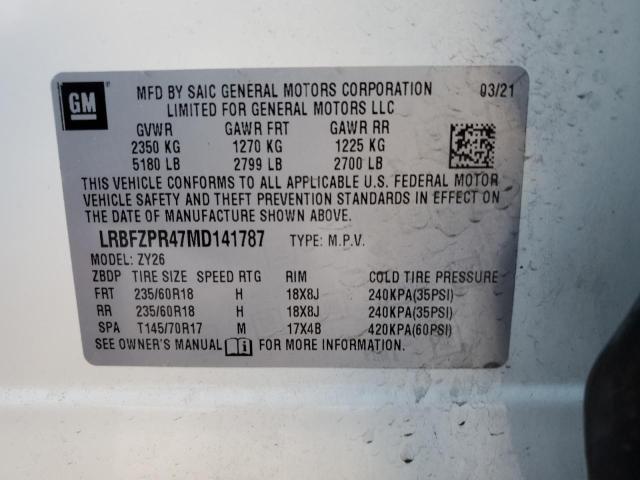 LRBFZPR47MD141787 | 2021 BUICK ENVISION E