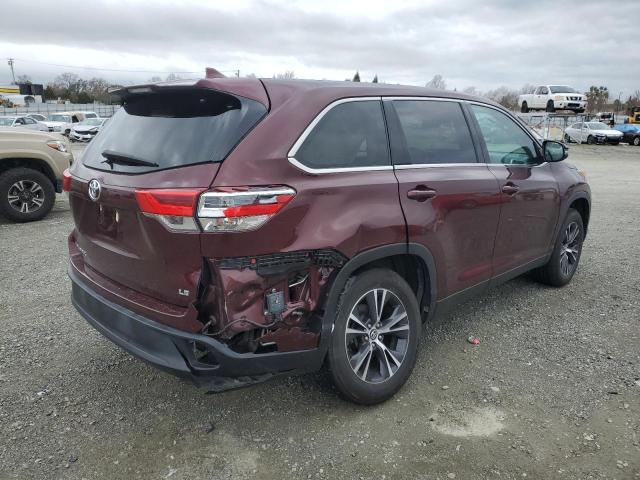 5TDZZRFH9KS340634 | 2019 Toyota highlander le