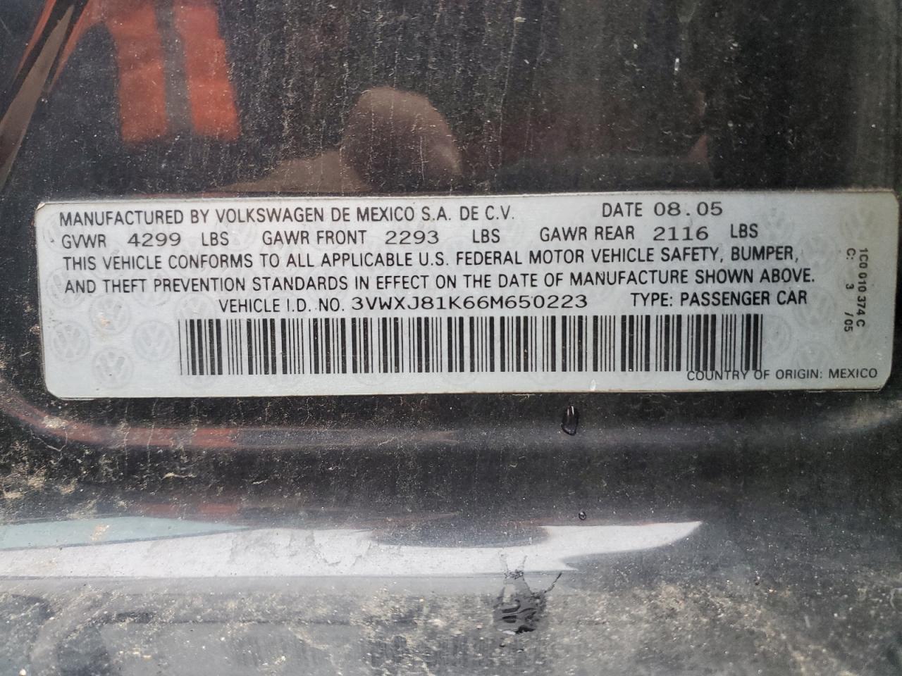3VWXJ81K66M650223 2006 Volkswagen Jetta Gli Option Package 2