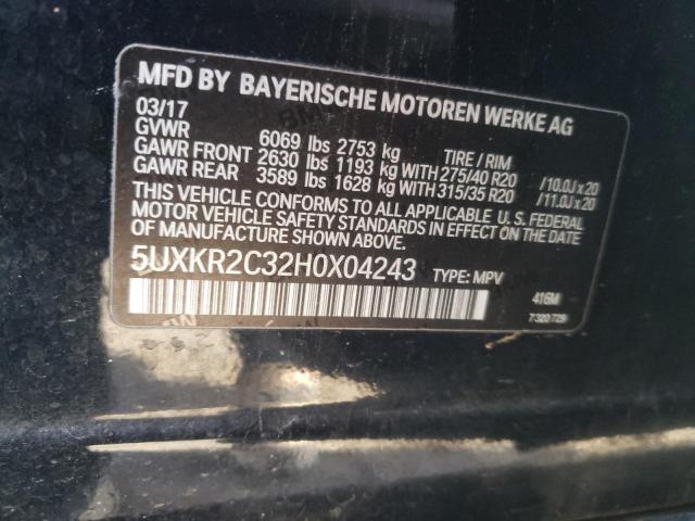 VIN 5UXKR2C32H0X04243 2017 BMW X5, Sdrive35I no.13