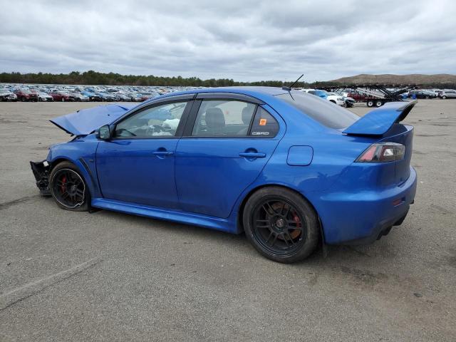 MITSUBISHI LANCER EVO 2015 blue sedan 4d gas JA32W8FV7FU023106 photo #3