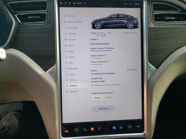 5YJSA1E28GF123899 | 2016 TESLA MODEL S