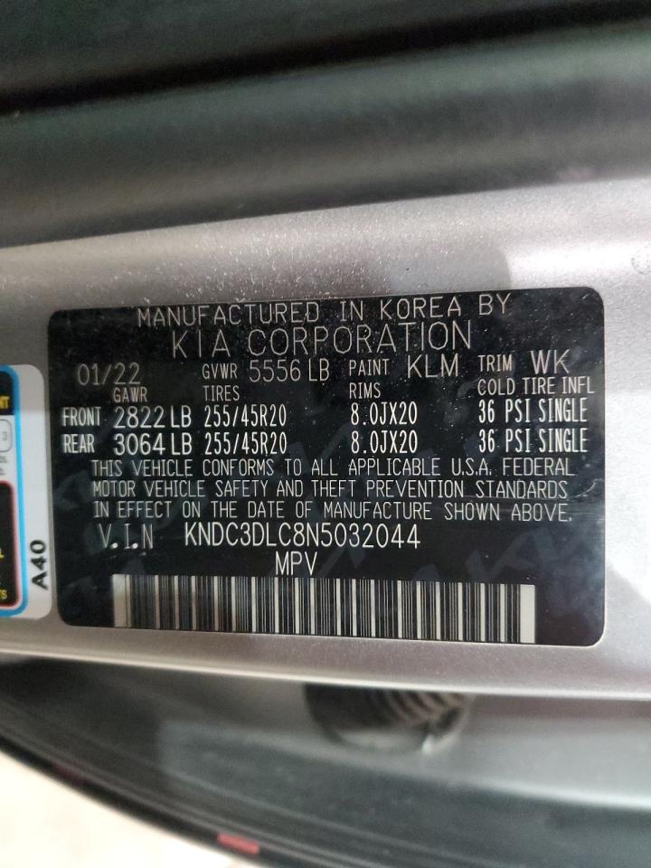 KNDC3DLC8N5032044 2022 Kia Ev6 Light