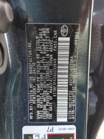 4T1BF1FK0GU232649 | 2016 TOYOTA CAMRY LE