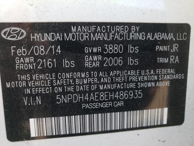 5NPDH4AE8EH486935 | 2014 HYUNDAI ELANTRA SE