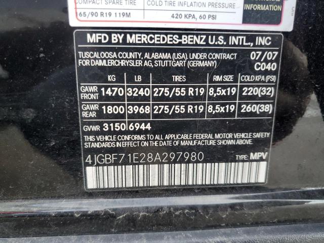 4JGBF71E28A297980 2008 Mercedes-Benz Gl 450 4Matic