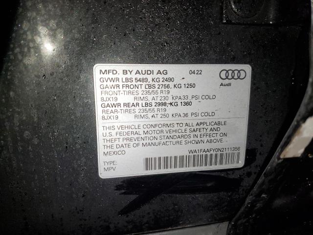 WA1FAAFY0N2111356 2022 AUDI Q5, photo no. 13