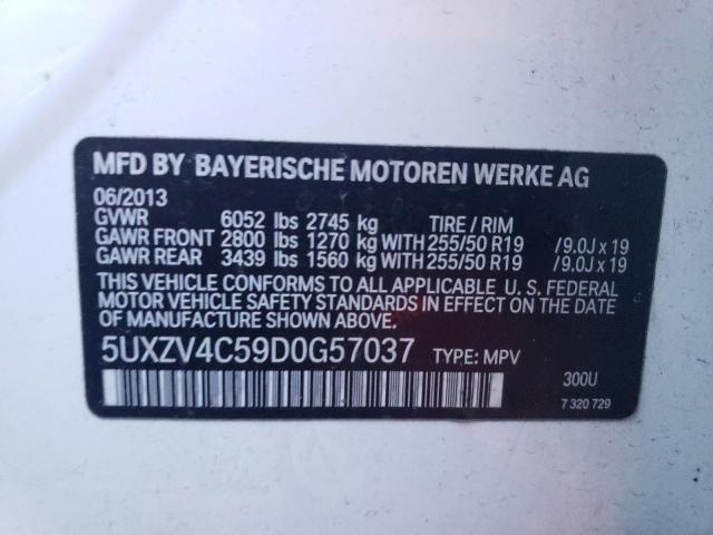 VIN 5UXZV4C59D0G57037 2013 BMW X5, Xdrive35I no.12