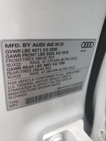 2020 AUDI Q8 PREMIUM - WA1EVAF1XLD025282