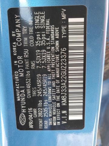 2016 HYUNDAI TUCSON LIM KM8J33A22GU223376