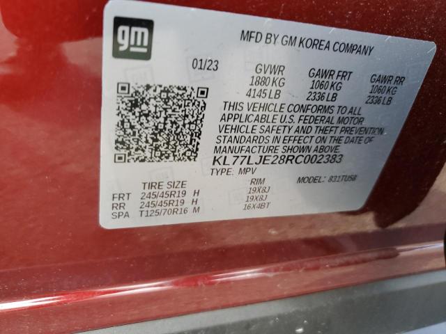 2024 CHEVROLET TRAX 2RS - KL77LJE28RC002383