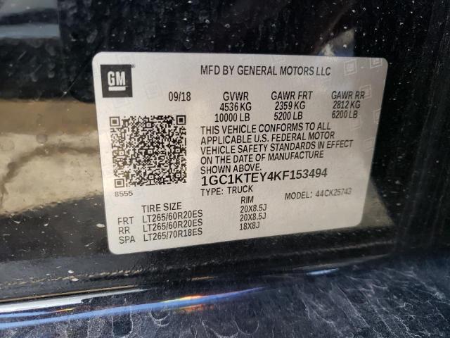 1GC1KTEY4KF153494 | 2019 CHEVROLET 1500 SILVE