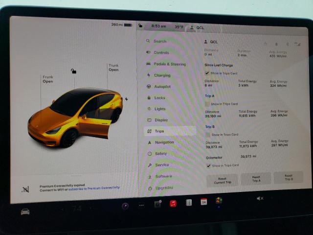 7SAYGDEE0NF386327 | 2022 TESLA MODEL Y