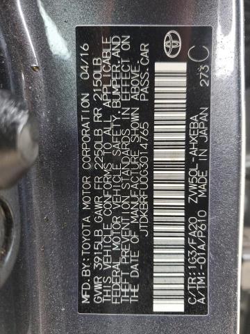 JTDKBRFU0G3014765 | 2016 TOYOTA PRIUS