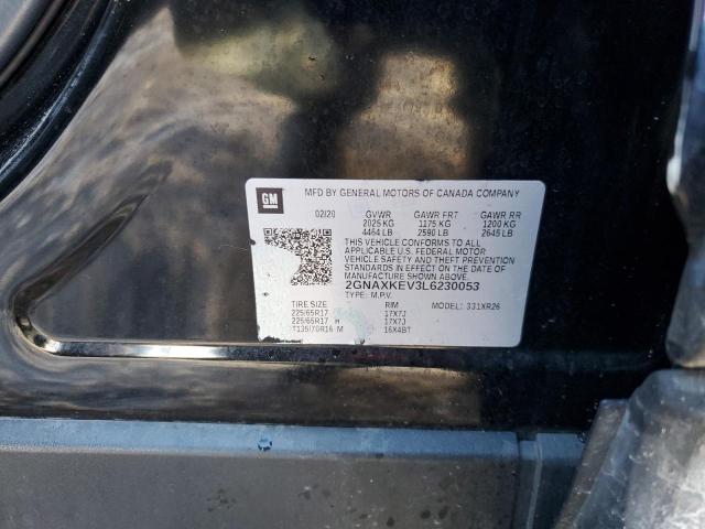 2020 Chevrolet Equinox Lt VIN: 2GNAXKEV3L6230053 Lot: 55957514