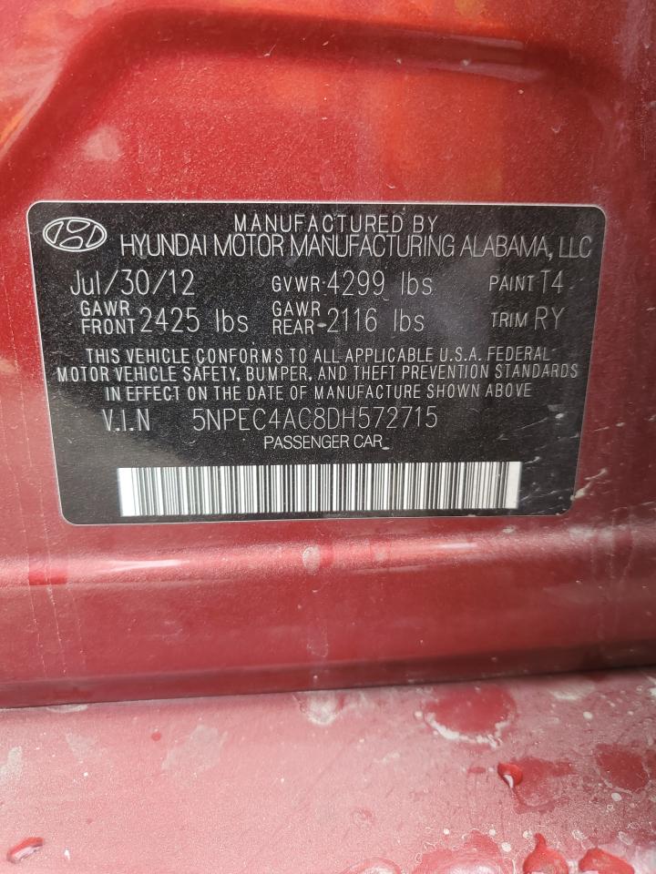 5NPEC4AC8DH572715 2013 Hyundai Sonata Se