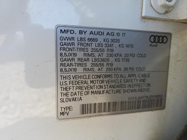 WA1LAAF76JD016650 2018 AUDI Q7, photo no. 13