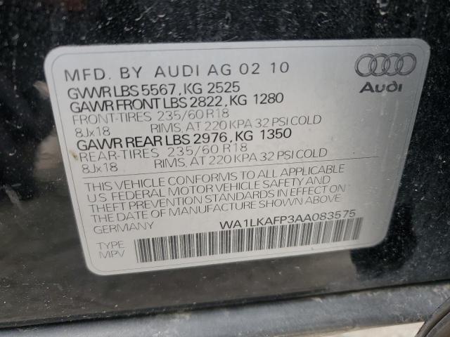 WA1LKAFP3AA083575 | 2010 Audi q5 premium plus