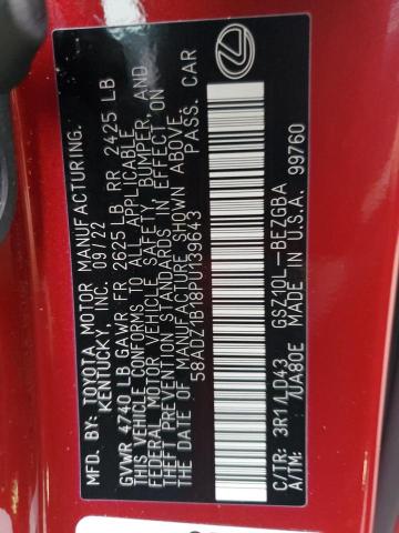 2023 LEXUS ES350 58ADZ1B18PU139643