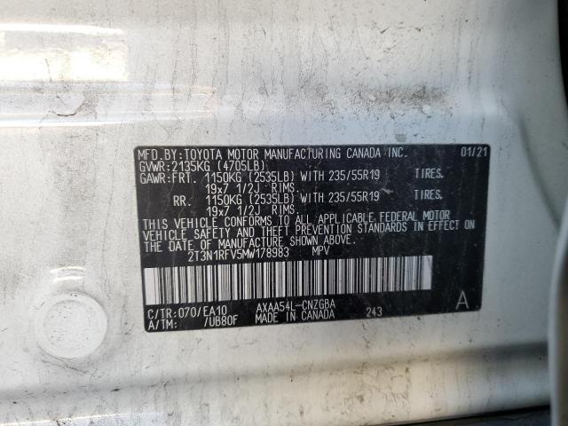 2021 TOYOTA RAV4 LIMIT - 2T3N1RFV5MW178983