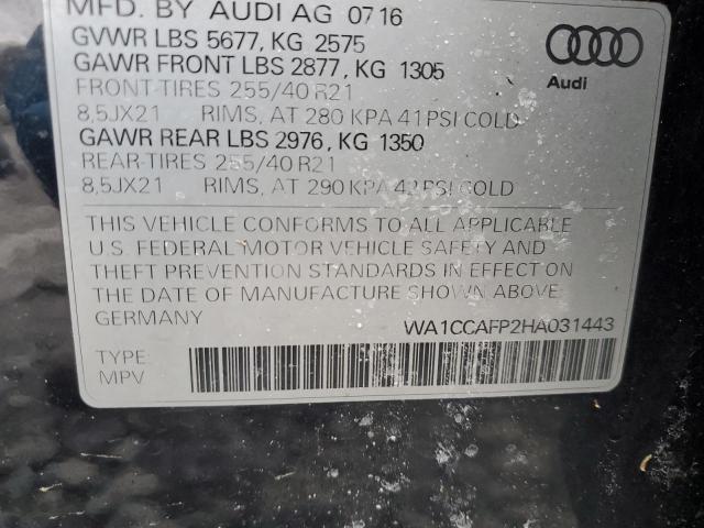 WA1CCAFP2HA031443 2017 AUDI SQ5 - Image 13