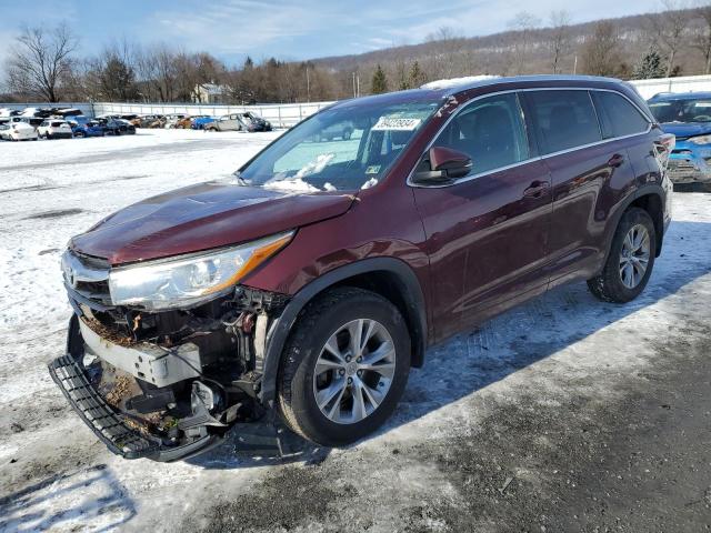 VIN 5TDJKRFH3FS192729 2015 Toyota Highlander, Xle no.1