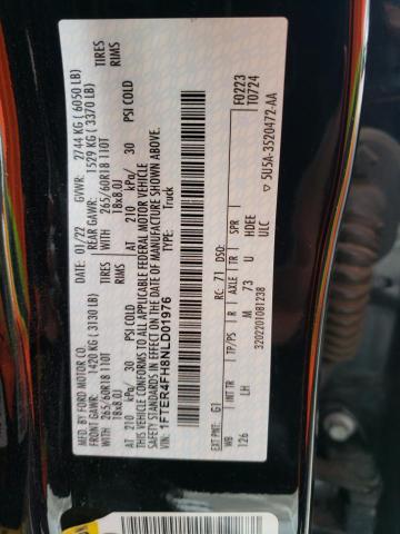 2022 Ford Ranger 2022 Ford Ranger 4X4 Crew Cab Pickup VIN: 1FTER4FH8NLD01976 Lot: 14154118