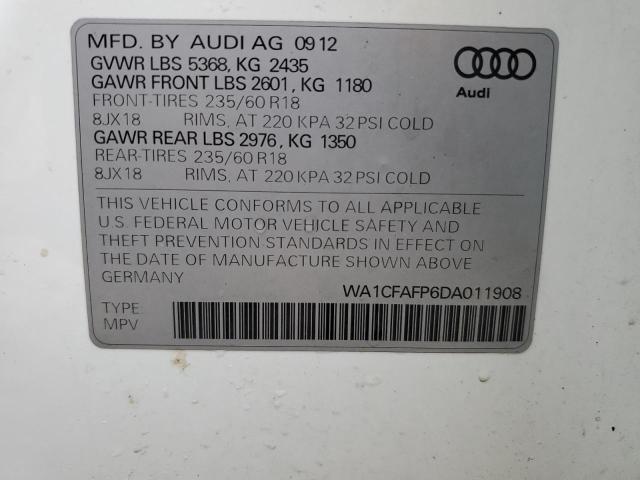 VIN WA1CFAFP6DA011908 2013 Audi Q5, Premium no.14