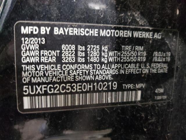 VIN 5UXFG2C53E0H10219 2014 BMW X6, Xdrive35I no.12