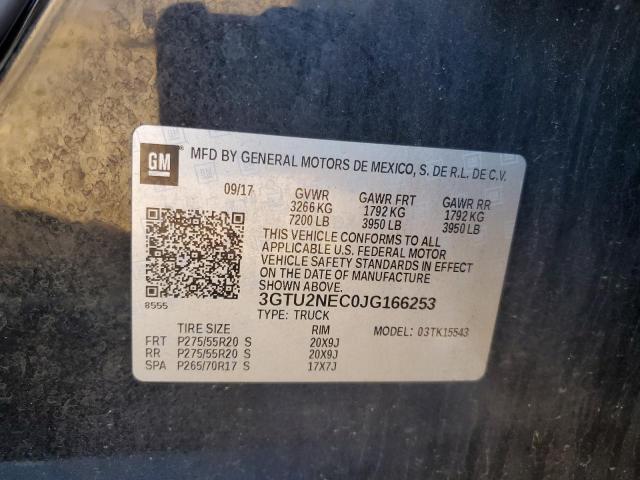 3GTU2NEC0JG166253 | 2018 GMC SIERRA K15