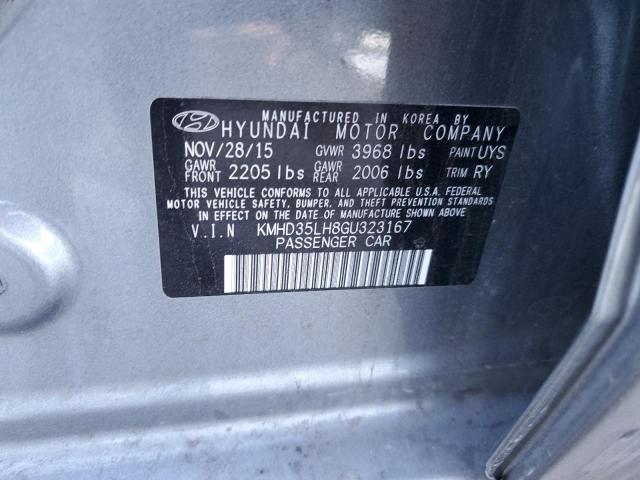 KMHD35LH8GU323167 Hyundai ELANTRA GT