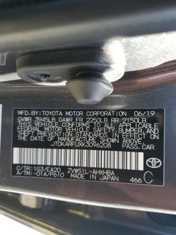 VIN WP0AA2A82EK173046 2019 TOYOTA PRIUS no.12