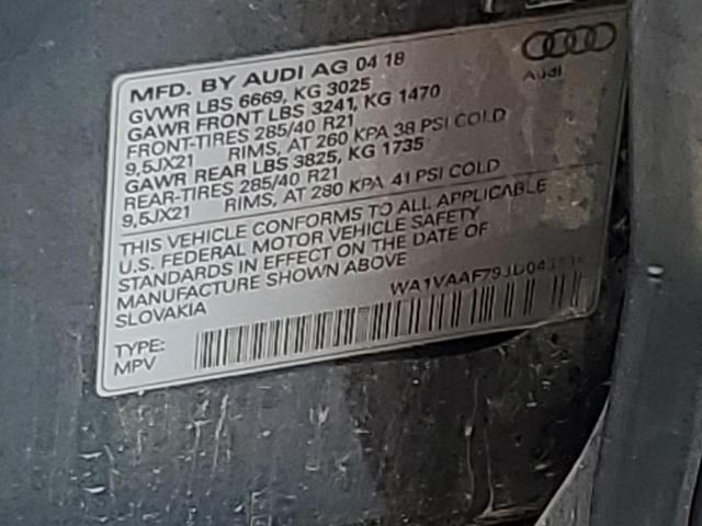 VIN WA1VAAF79JD043334 2018 Audi Q7, Prestige no.12