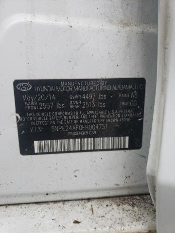 5NPE24AF0FH004751 | 2015 HYUNDAI SONATA SE