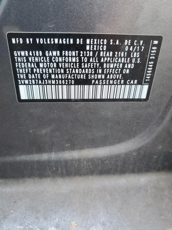 3VW2B7AJ3HM366270 2017 Volkswagen Jetta S