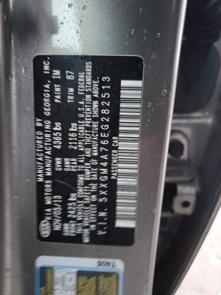 5XXGM4A76EG282513 2014 Kia Optima Lx