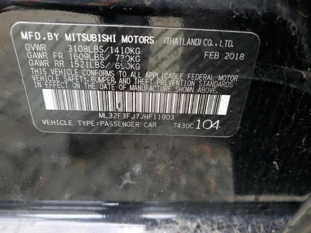 ML32F3FJ7JHF11903 | 2018 Mitsubishi mirage g4 es