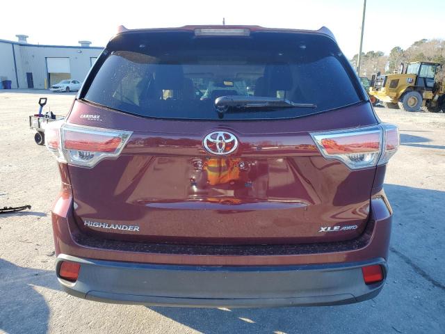 VIN 5TDJKRFH9ES070388 2014 Toyota Highlander, Xle no.6