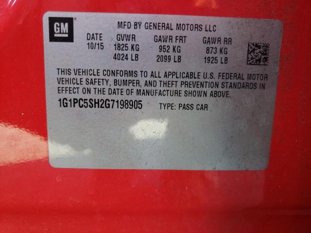2016 CHEVROLET CRUZE LIMI 1G1PC5SH2G7198905